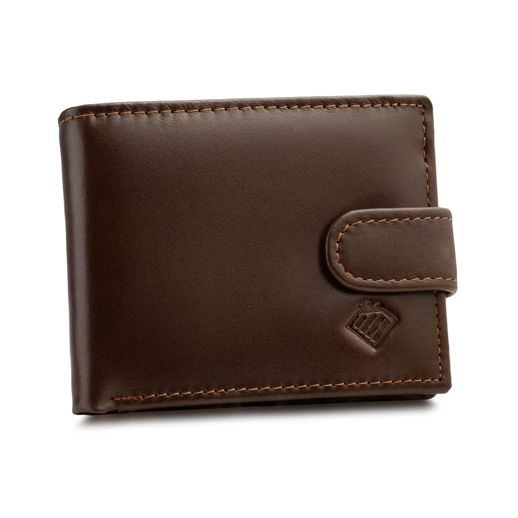 Portfel Męski Skórzany Zamykany Na Zatrzask Diamond