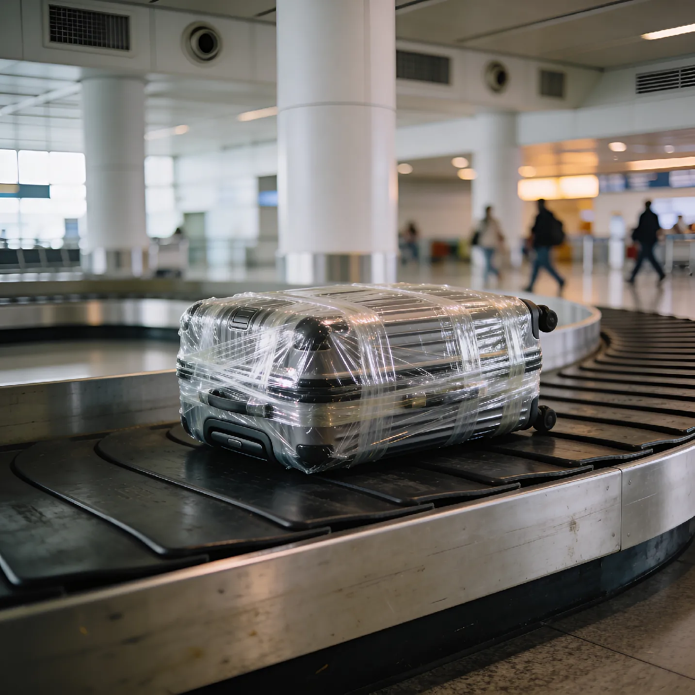 foliowanie walizki na lotnisku