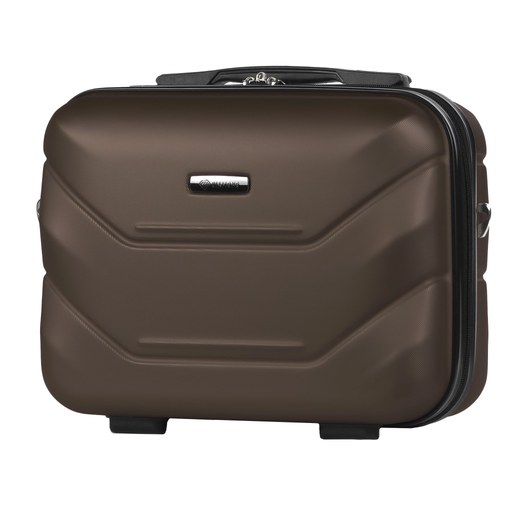 Kuferek Podróżny Na Kosmetyki z ABS-u Kawowa
