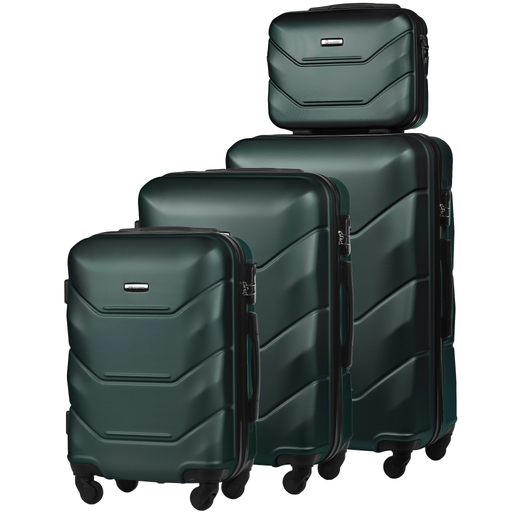 Zestaw 4 Twardych Walizek z ABS-u Zielony