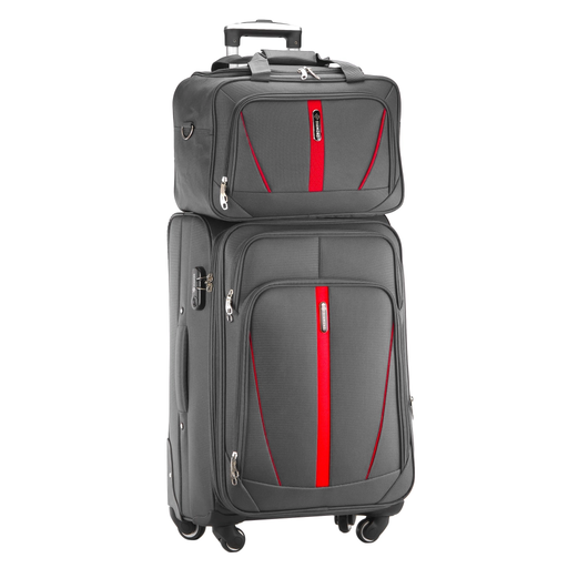 Zestaw Walizka Średnia i Torba z Codury Szary