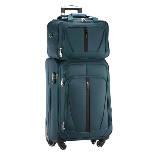 Zestaw Walizka Średnia i Torba z Codury Zielony