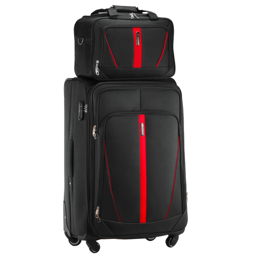 Zestaw Walizka Duża i Torba z Codury Czarny