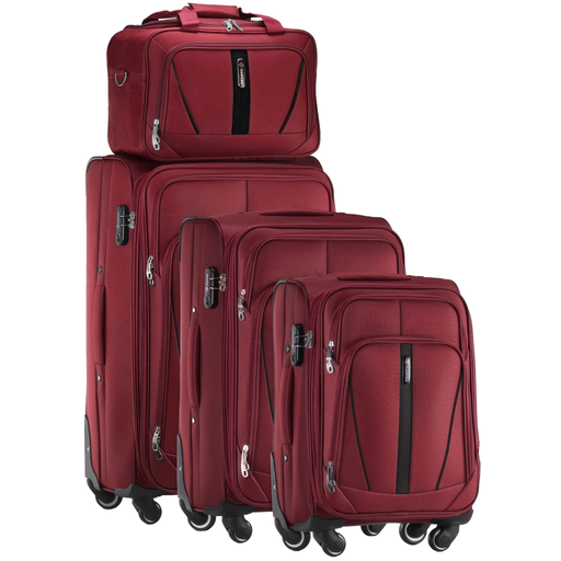 Zestaw Walizek i Torba z Codury Czerwony