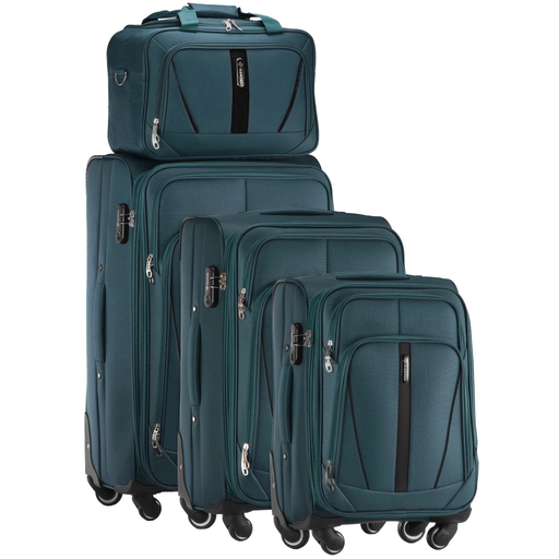 Zestaw Walizek i Torba z Codury Zielony