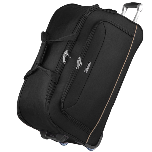 Torba Podr&oacute;żna Bardzo Duża Na K&oacute;łkach Czarna