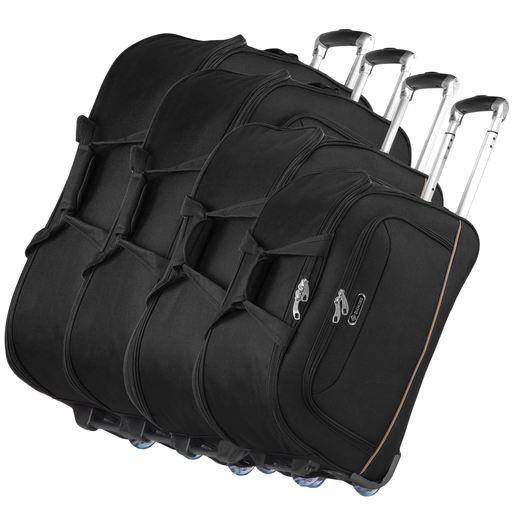 Zestaw Toreb Podr&oacute;żnych Na K&oacute;łkach 4w1 Czarny