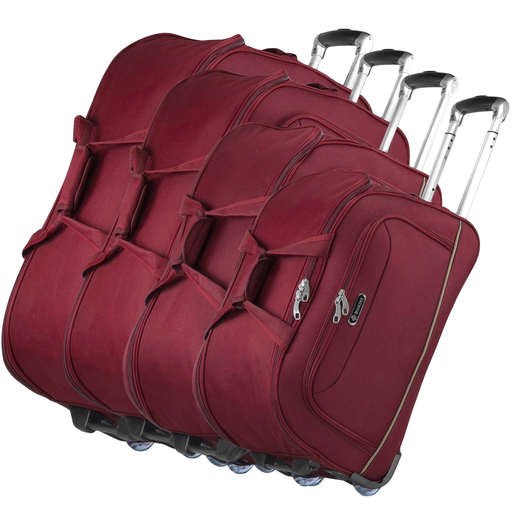 Zestaw Toreb Podr&oacute;żnych Na K&oacute;łkach 4w1 Czerwony