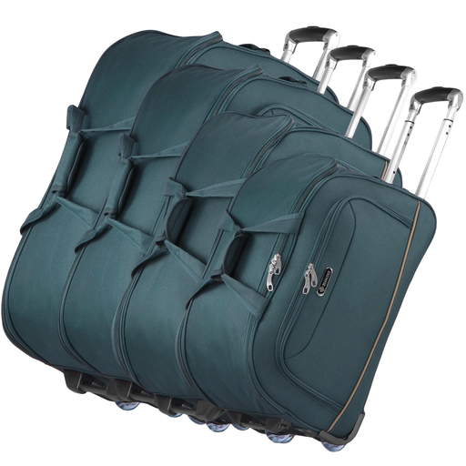 Zestaw Toreb Podr&oacute;żnych Na K&oacute;łkach 4w1 Zielony