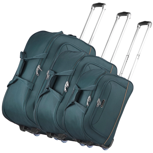 Zestaw Toreb Podr&oacute;żnych Na K&oacute;łkach 3w1 Zielony