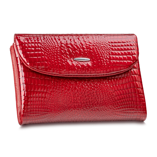 Portfel Damski Ze Skóry Naturalnej Czerwony