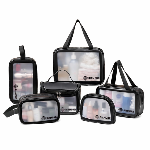 Kosmetyczki Podr&oacute;żne Zestaw 6w1 Przezroczysty