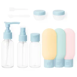 Zestaw Pojemników Na Kosmetyki Do Samolotu Jasnoniebieski