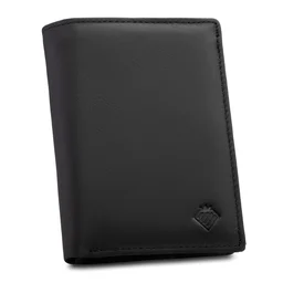 Portfel Męski Skórzany Pionowy Czarny