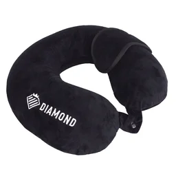 Poduszka Podróżna Rogal Na Szyję Z Pianki Memory i Opaska Czarna